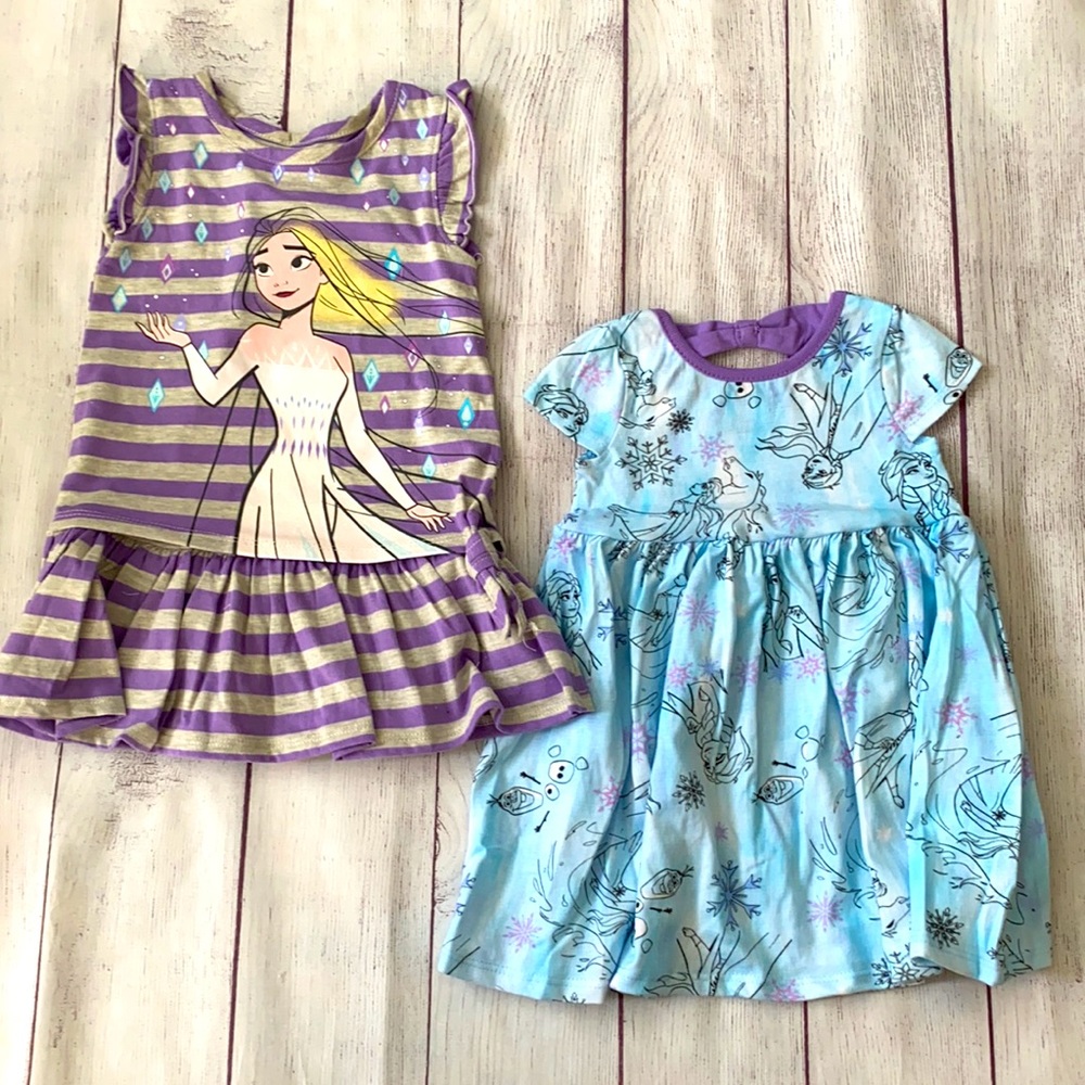 ❄️ NWT Girls 5 Disney Frozen Elsa Dresses 2-Pack ❄️